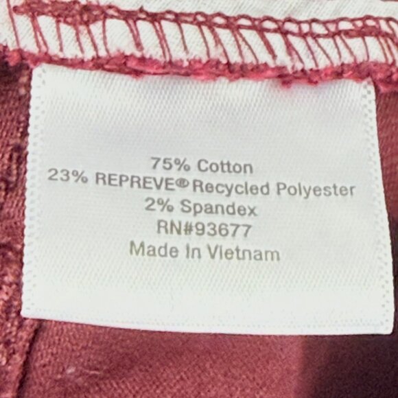 St. Johns Bay Women's Stretch Straight Leg Mid-Rise Burgundy Pants Plus 24W NWT - Picture 6 of 11